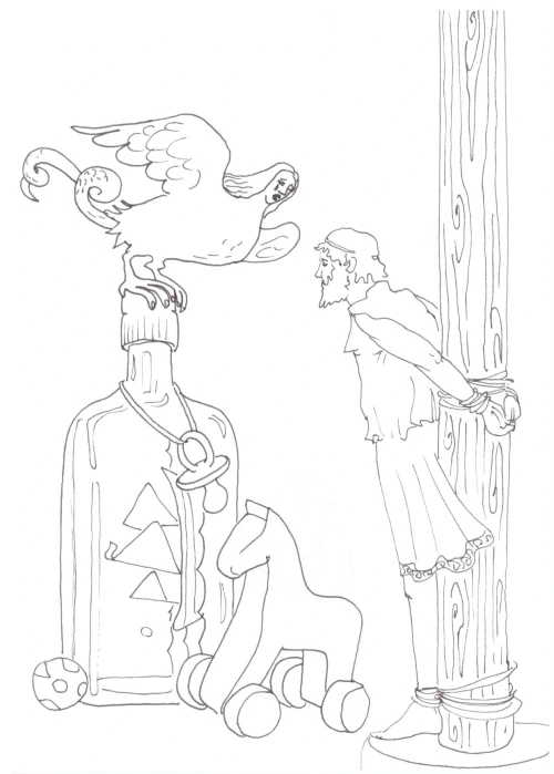 100 Women Challenge — 3 - Eleny or Nobody — Ink drawing by Roberta Gattel