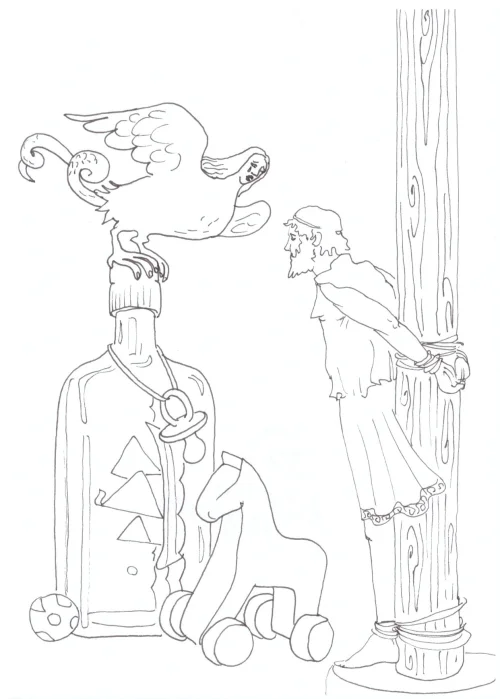 100 Women Challenge — 3 - Eleny or Nobody — Ink drawing by Roberta Gattel