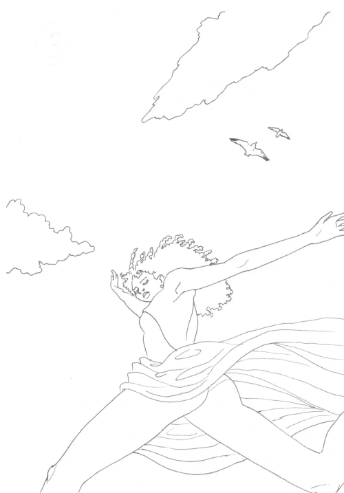 100 Women Challenge — 4 - Agnes Grey — Ink drawing by Roberta Gattel