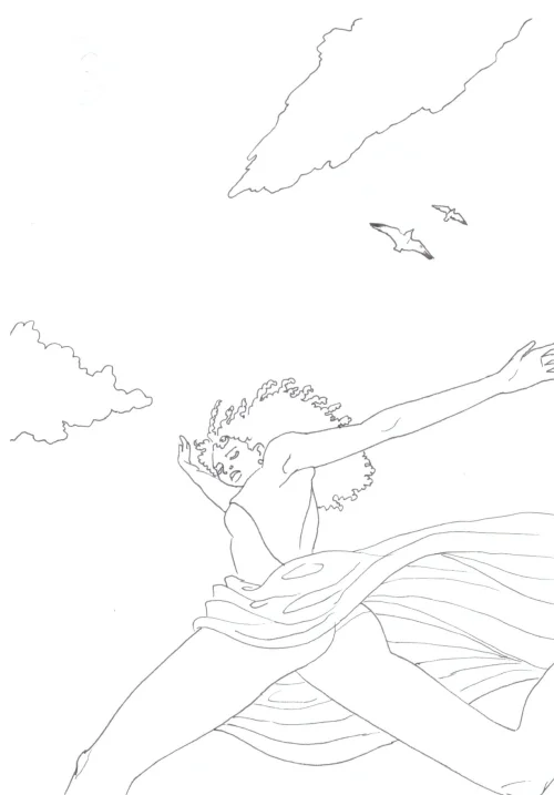 100 Women Challenge — 4 - Agnes Grey — Ink drawing by Roberta Gattel