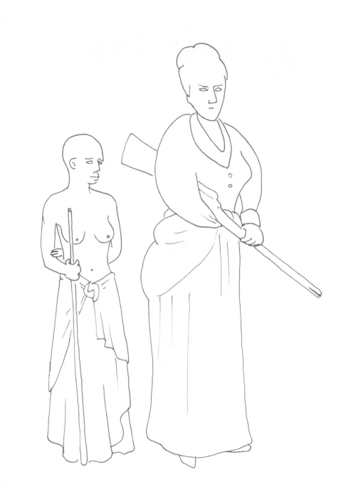 100 Women Challenge — 6 - Woman, Race and Class — Ink drawing by Roberta Gattel