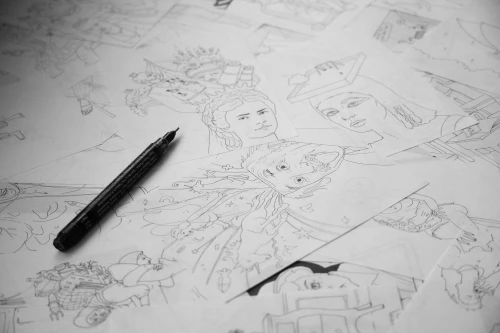 100 Women Challenge — 101 - Epilogue — Ink drawing by Roberta Gattel