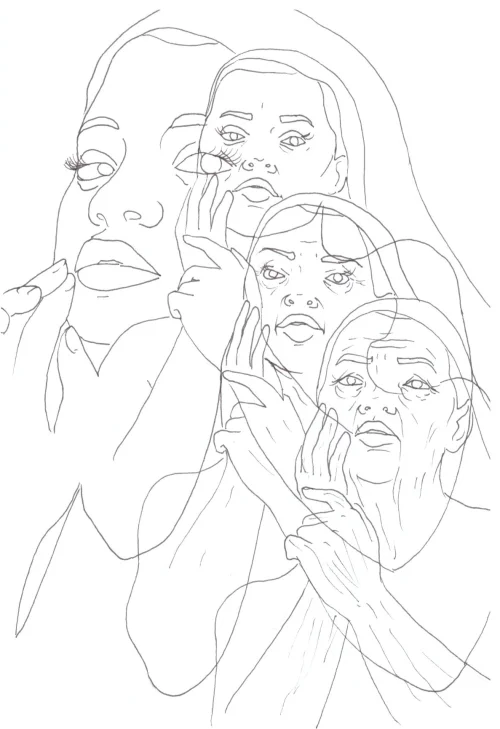 100 Women Challenge — 12 - Mornings in Jenin — Ink drawing by Roberta Gattel