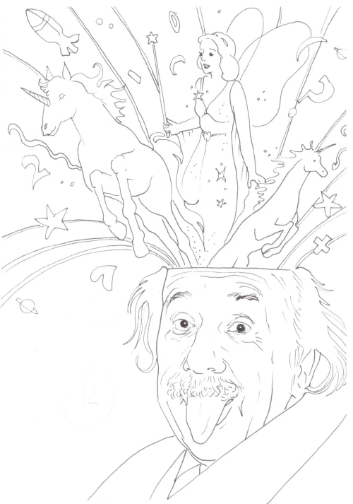 100 Women Challenge — 21 - Why Have There Been No Great Women Artists — Ink drawing by Roberta Gattel