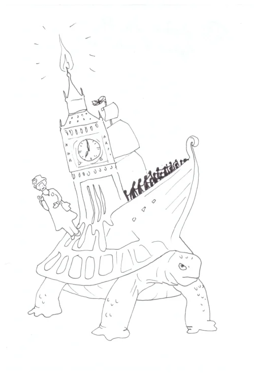 100 Women Challenge — 23 - Grand Union — Ink drawing by Roberta Gattel