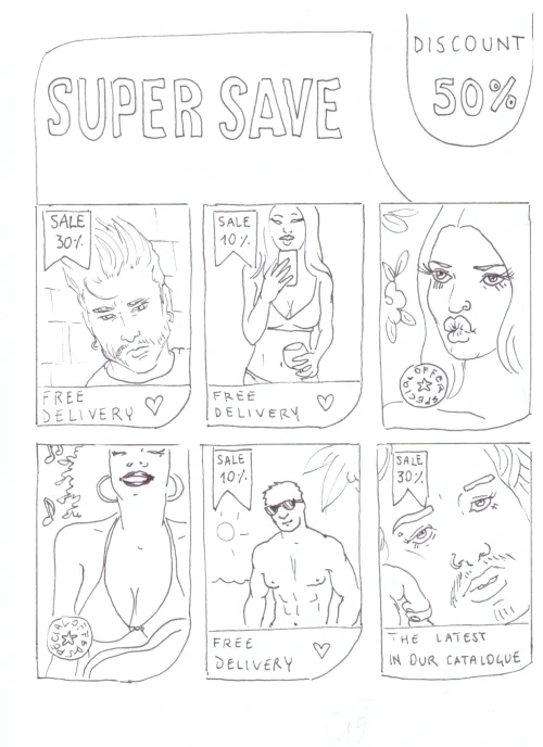 100 Women Challenge — 32 - Cold Intimacies — Ink drawing by Roberta Gattel