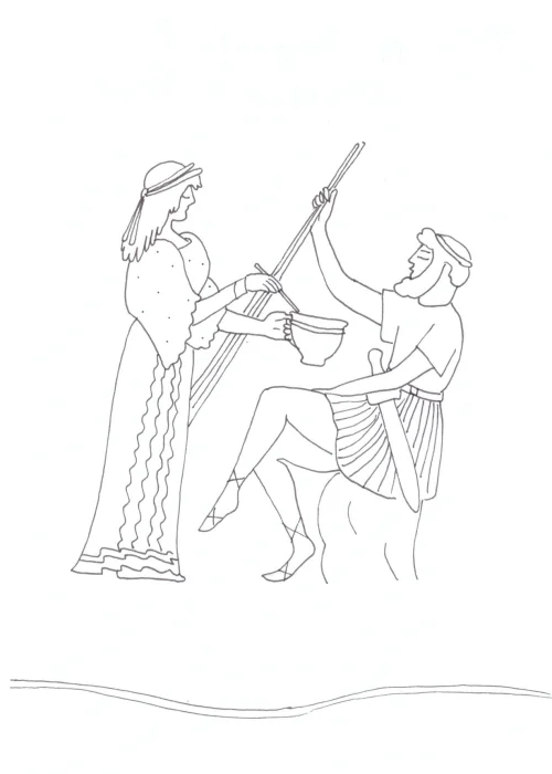 100 Women Challenge — 34 - The Waves — Ink drawing by Roberta Gattel