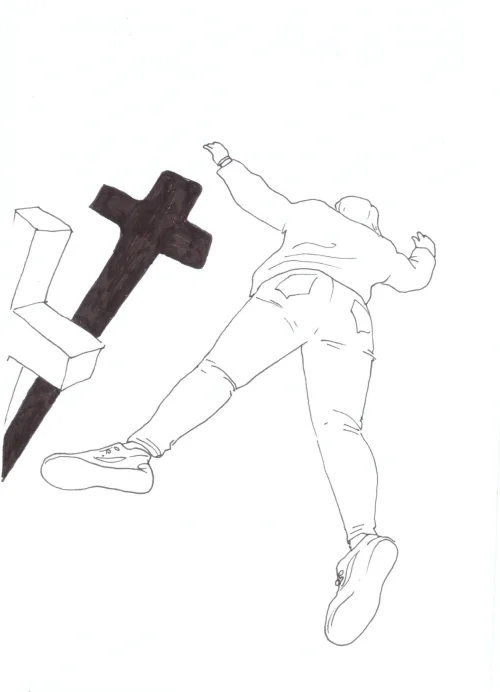 100 Women Challenge — 46 - Iliad or the Poem of Strength — Ink drawing by Roberta Gattel