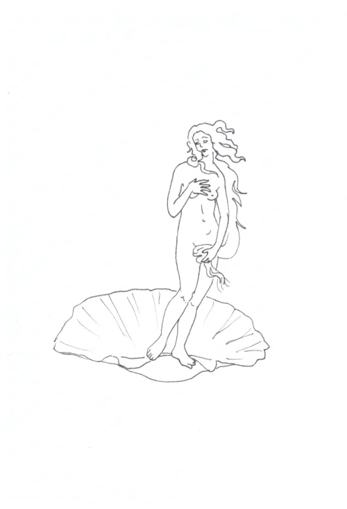 100 Women Challenge — 51 - A Woman — Ink drawing by Roberta Gattel