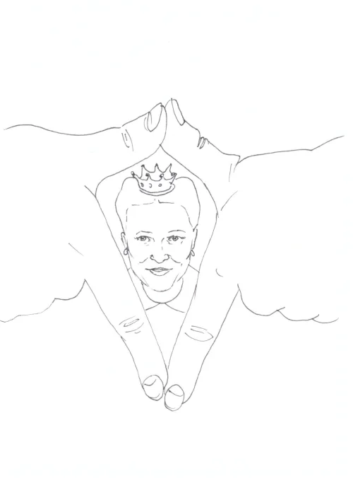 100 Women Challenge — 68 - The Second Sex — Ink drawing by Roberta Gattel