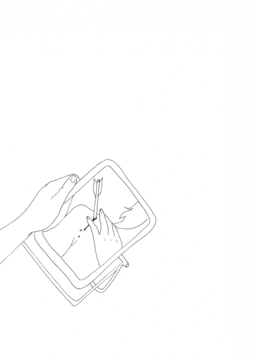 100 Women Challenge — 74 - Men Explain Things to Me — Ink drawing by Roberta Gattel