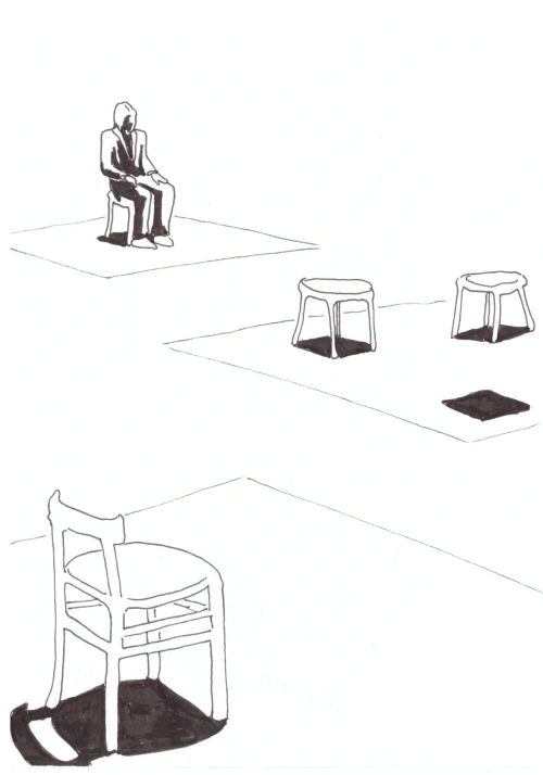 100 Women Challenge — 90 - The Notebook Trilogy — Ink drawing by Roberta Gattel