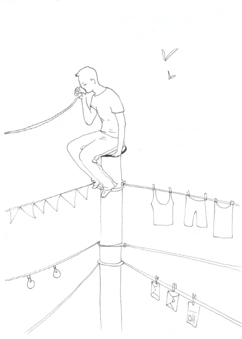 100 Women Challenge — 93 - Fragments — Ink drawing by Roberta Gattel